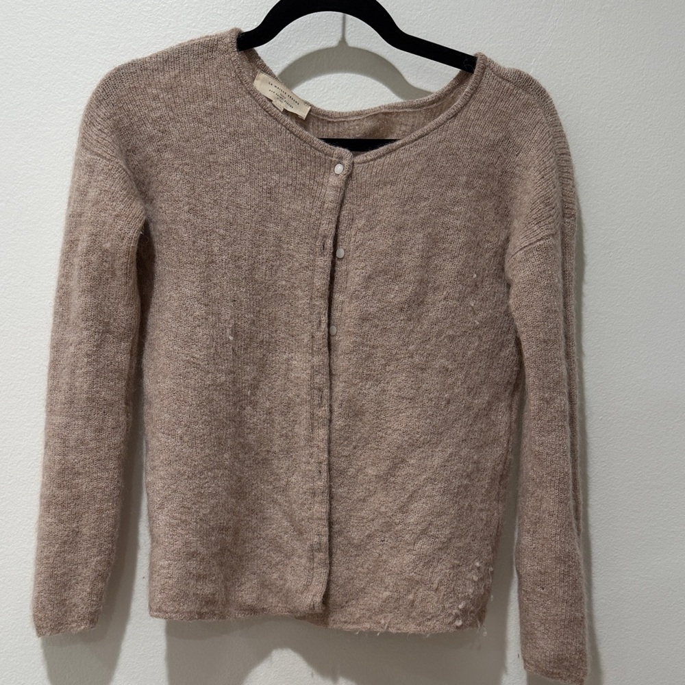 Sezane Taupe Knit Cardigan
